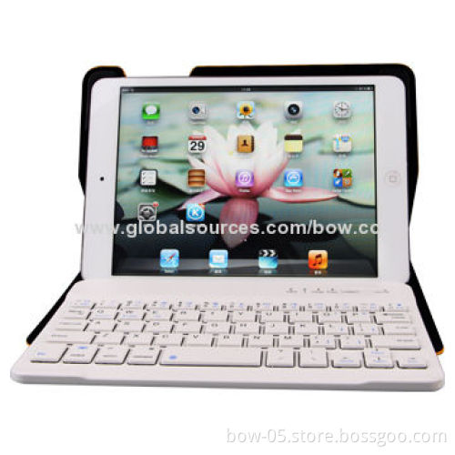Detachable Universal Wireless Bluetooth Keyboard + Foldable Leather Case for iPad Mini 1/Retina